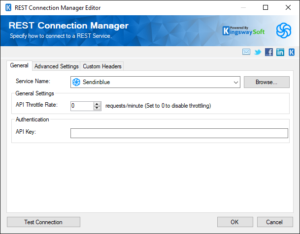 SSIS Sendinblue Connection Manager